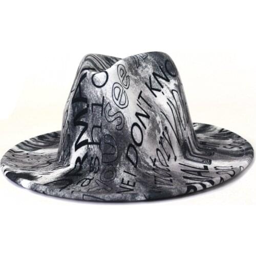 Colorful Wide Brim New Style Church Derby Top Hat Panama Felt Fedoras Hat for Men Women artificial wool British style Jazz Cap