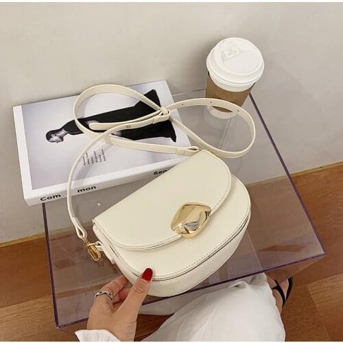 Fashion Saddle Bag Pu Leather Crossbody Bags For Women 2020 Purses and Handbags Female Shoulder Messenger Bag Sac A Main Femme