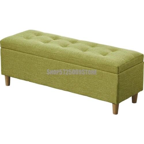 Solid Wood Shoes Changing Stool Storage Stool Sofa Stool Rectangular Cloth Clothing Store Fitting Room Household Bed End Stool S