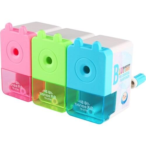 Tianse Novelty Hand Crank Mechanical Sharpener Pencil Cutting Machine Creative Pencil Sharpener Kids Supplies TS-3700/3701/3702