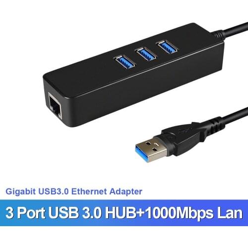 TOMTIF 4 Ports 3.0 USB Hub 3 0 For Laptop Computer PC Accessories 3 Ports USB To RJ45 Lan Adapter Power Multi USB Splitter