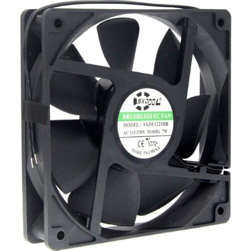 SXDOOL EC AC Cooling Fan 120X120X25mm 120mm AC 110V 115V 120V 220V 240V for Chassis case cabinets