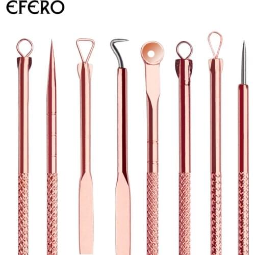 1set Acne Extractor Remover Kit Blackhead Blemish Remove Pimple Needles for Face Black Mask Pore Strip Acne Treatment Face Masks
