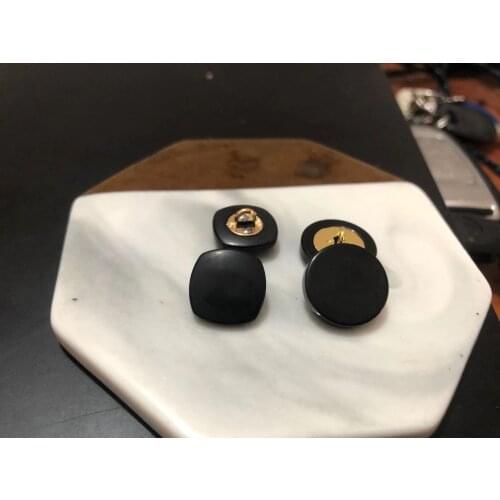 12mm button round retro Button Black cardigan button sweater coat decorative button
