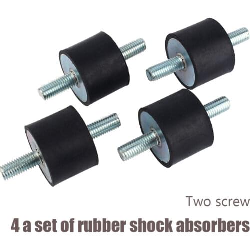 4pcs/lot M8 M10 Rubber Shock Absorber Double Male Thread Rubber Anti Vibration Isolator Durable