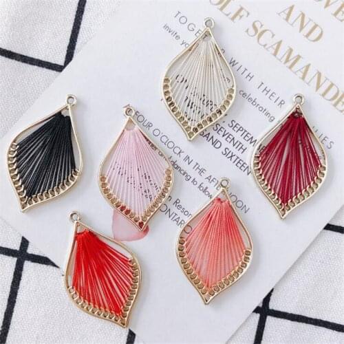 6pcs/lot Metal Silk Thread Apparel Charms Connectors for Earring Pendant Earring Accessories diy Handmade jewelry making