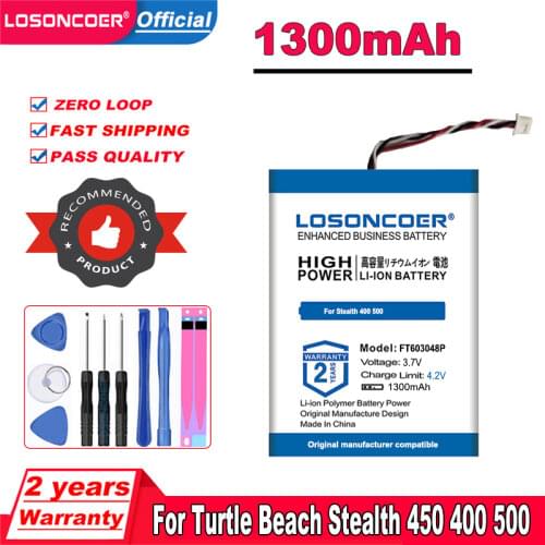 LOSONCOER FT603048P Battery for Turtle Beach Stealth 450 for Stealth 400 500 Turtle Beach Ear Force Stealth 400 Stealth 500