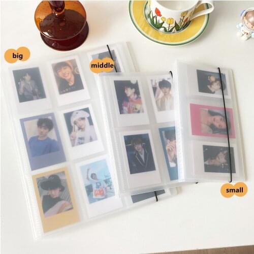 Large Capacity 3 Inch Photo Card Album Collect Book Retro Bandage Small Big Size Photo Collection Notebook School Stationery