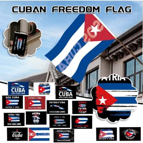 Free Shipping aerlxembrae 94x150cm Polyester cuba Flag Country Indoor Outdoor Banner Home decoration
