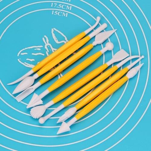 Free Shipping Plastic 8pcs Cake Modelling Fondant Carving Tools Set JG0146