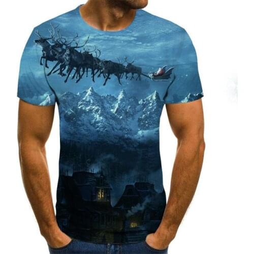 Galaxy Space Pattern Printing 3d T-Shirt Casual Summer Style Fashion Printing Short-Sleeved T-Shirt MenS Shirt Art Street