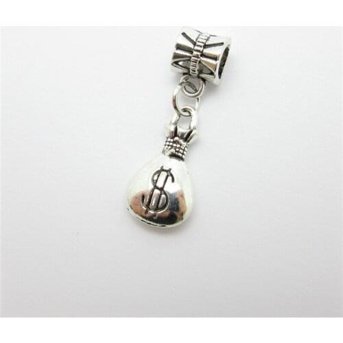 Classic 25pcs Money charms bead fit Pandora charm bracelet pendants for jewelry making DIY