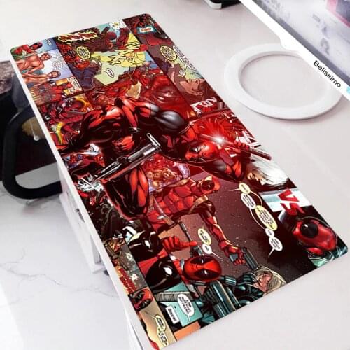 Anime Gaming MousePad Hero deadpool Mouse Pad Rubber No Slip Table Rug Large Big Mause Pad PC Desk Pad Mat Notebook desk mat Pad