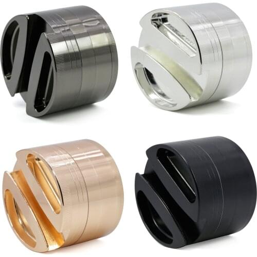 Biggest 75MM Diameter 4 Layers Zinc Alloy Bilateral Groove Herb Tobacco Grinder Smoke Pipe Narguile Hookah Shisha Pipe Cigarette