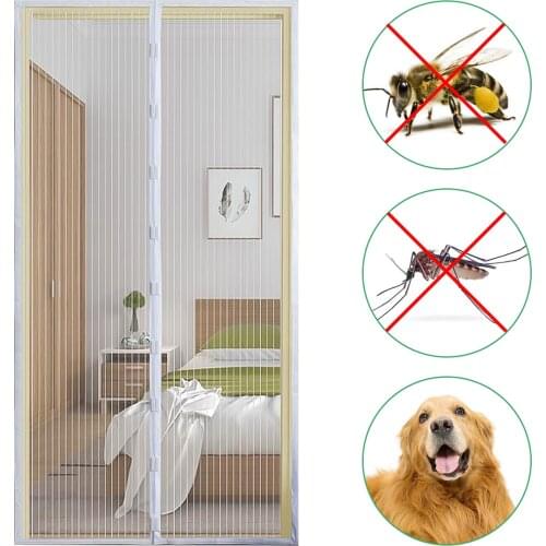 Magnetic Screen Door Curtain Net Anti Insect Mesh Fly Screen Mosquito Protection Net Magnet Curtains for Doors Windows
