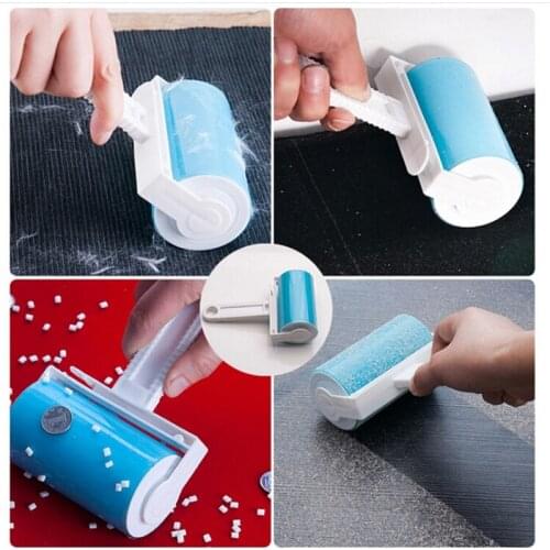 New Washable Roller Cleaner Lint Roller Sticky Silicone Dust Wiper Pet Hair Remover Cleaning Brush Tools Clothes Fluff Removeror