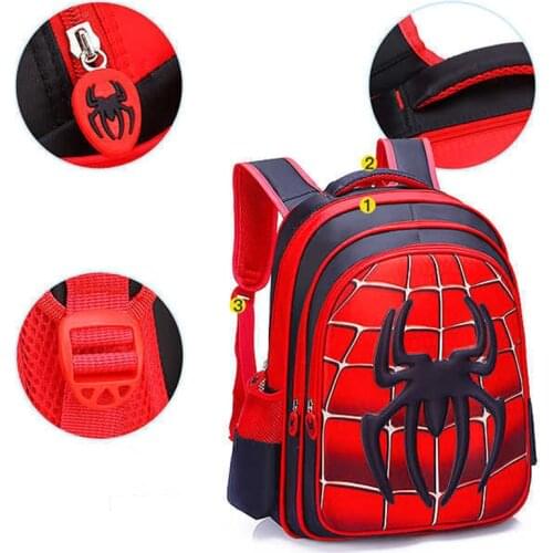 Fashion Spider book bag Spider Boy Backpack Schoolbag Childrens Bag Kids Kindergarten Kindergarten Toddler Bag