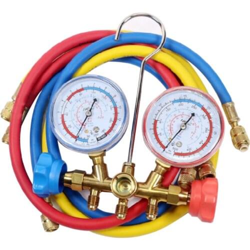 AC Diagnostic Manifold Freon Gauge Hose Set Charging R134A R12 R22 R502 Refrigerant