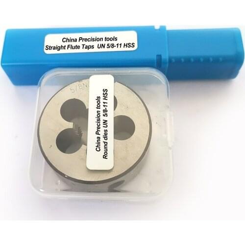 2pcs Unified Thread tap and die set UNC 5/8 5/8-11 Straight flute taps dies sets UNF 5/8-14 5/8-16 5/8-18 5/8-20 5/8-24 5/8-28