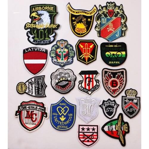 US Marine Corps Medal icon Embroidered Iron on Patches for Clothing DIY Stripes Clothes Patchwork Stickers Custom Badges
