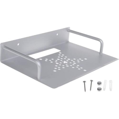 Wall Mount Storage TV Box Router Shelf Set-top Box Bracket Holder Mini PC DVD Player Stand Rack Aluminum Single-layer Space HX6A