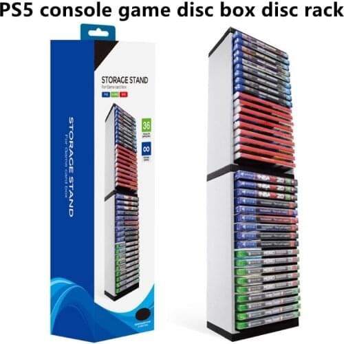 New PS5 Console Game Disc Box Storage Rack Disc Rack Storage Rack P5 Disc Double-layer Storage Box Bracket Can Store 36 Sheets