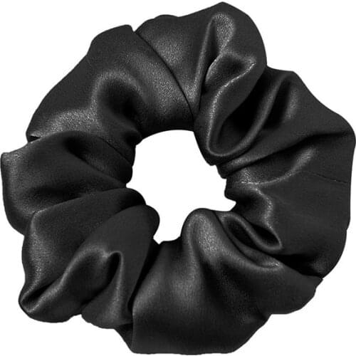 Free Shipping Fashion Women Scrunchy Charmeuse Hair Bands 100 Pure Silk Head Rope Rubber Girl Accessories Soft Care Luxurious