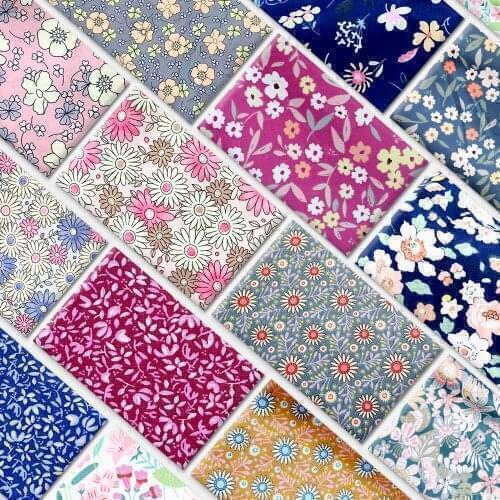 Floral printing Twill Fabric Textile DIY Patchwork Sewing Cloth Decoration Bed Sheet Fabric fabric by the yard retales de tela