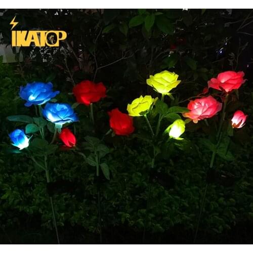 Led Solar Rose Light Outdoor Landscape Villa Garden Light Solar Garden Lawn Decorative Light Spot Exterieur Led Etanche