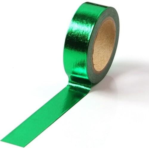 High quality 10pcs/lot Green Solid Color Foil Washi Tapes DIY Decor Scrapbook Planner Adhesive Masking Tapes Kawaii Stationery