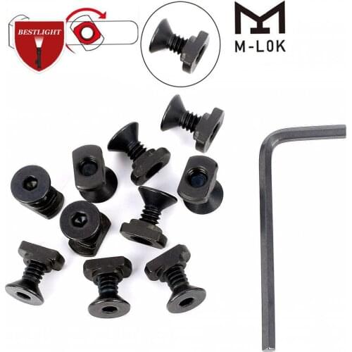 10 Pack M-LOK Screw and Nut Replacement for MLOK Handguard Rail Sections Hunting