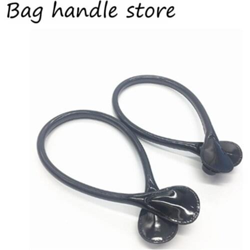 1 pair short Pu leather bag handles for obag tote