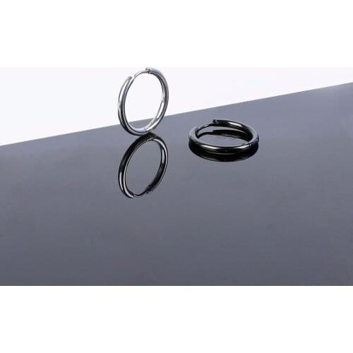 1Pc 10-20mm round Clip On Wrap Earring Tragus Stainless Steel Rings Ear Cuff Clip nose ring Fake Piercing Body Jewelry