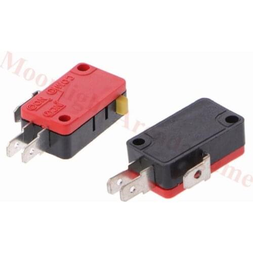 10pcs Replacement Red Three Terminals Actuator micro-switch Microswitches for Arcade Push Button Joysticks MAMA Machines