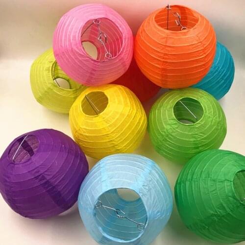 14Inch chinese lanterns Round Paper Wedding Birthday Holiday party Parent-child interaction Hanging Supplies Garden chandelier