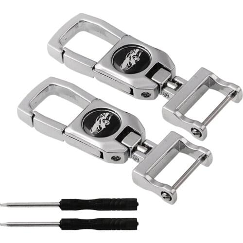 2 Pcs Keychains for Chevrolet Chevy Car Logo Emblem Key Chain for Impala Camaro Traverse Silverado