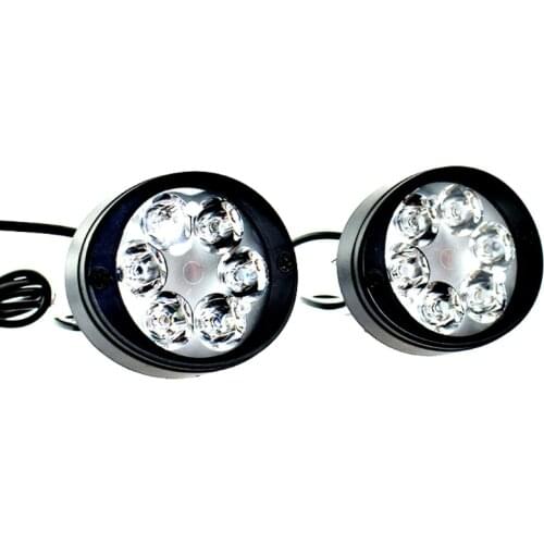2Pcs Motorcycle Headlight Fog Driving Lights 6 LED Working Spot Light Fog Lamp Scooters Spotlight Motorcycle Side Mirror Lights