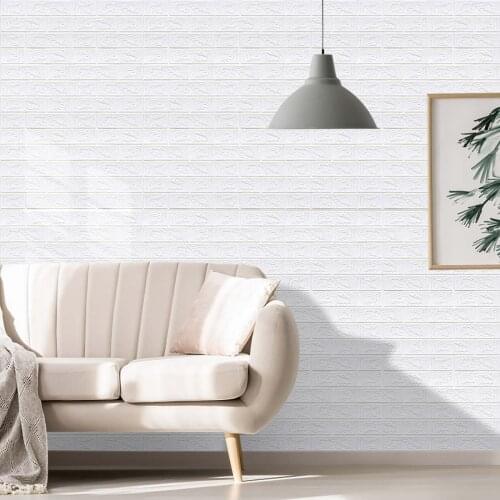 3D Wall Stickers Self Adhesive PE Foam Imitation Brick Bedroom Decoration DIY Waterproof Living Room Tile Stickers Wallpaper