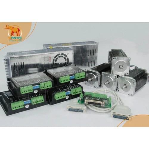 4Axis Nema 23 Stepper Motor 350oz-in,4.0A & Driver DQ542MA,Whole CNC Mill Control kit wantai