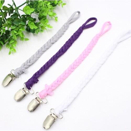 4Pcs/Lot Baby Pacifier Clips Chain Dummy Clip Pacifier Holder Soother Chain For Infant Baby Feeding Braided Nipple Holder