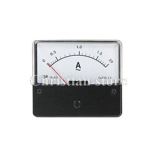 AC 2A Rectangular Panel Analog Amp Meter Ammeter YS-670