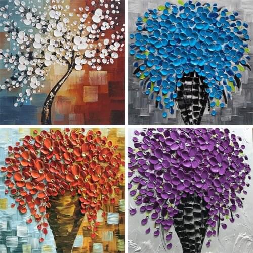DIY 5D Diamond Painting Flower Tree Diamond Art Embroidery Abstract Cross Stitch Full Round/Square Drill Resin Home Decor Gift