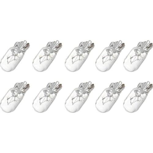 Car T10 12V 5W 168 194 W5W Halogen Light Bulb Instrument Cluster Gauge Dash Lamp Reading Lights , 10 Pack Warm White