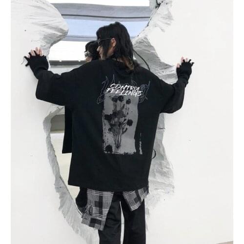 BF Fashion Loose Print Short Sleeve Womens Summer Top T Shirt Female Women Harajuku Vintage T-shirt Streetwear Plus Size Gothic