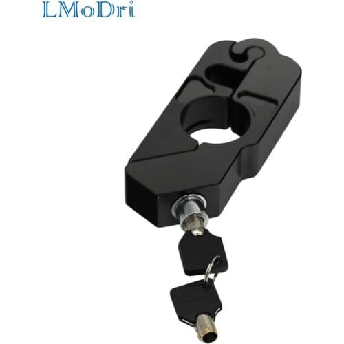 LMoDri CNC Motorcycle Handlebar Lock Brake Lever Throttle Grip Security Locks Dirt Bike Scooter Safety Anti Theft Protection