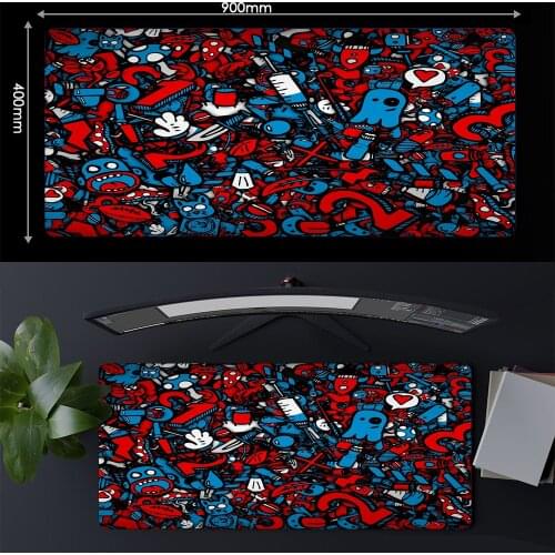 Anime Mat Big Mousepad Red Gaming Accessories Blue Mouse Pad Gamer Keyboard Desk Mat Computer Table Carpets Deskmat DropShipping