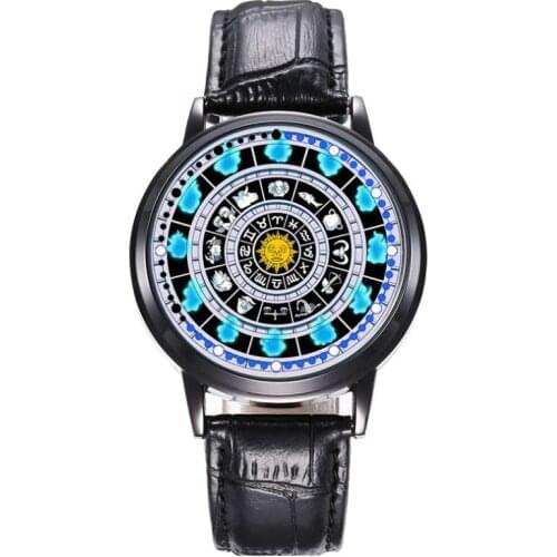Twelve constellations anime watch 12 zodiac signs LED Touch screen luminous Seitoushi Seiya Seiiki Juunikyuu Hen Couples Watches