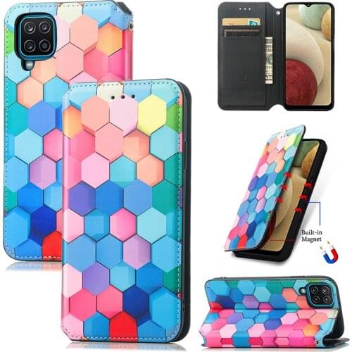 Color Leather Case For Samsung A12 A22 A32 A42 A52 A72 A82 A31 A21S A51 A71 S9 S10 Plus S20 FE S21 Ultra Flip Case