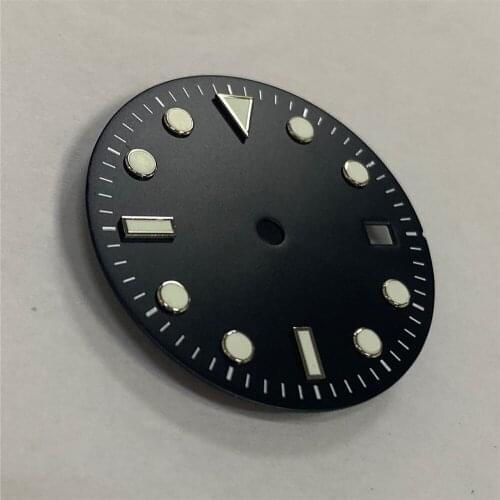 For ETA2836, Japan 8215, 8205, Mingzhu2813 movement 29mm Watch Dial w/ Green Luminous Replacement Part