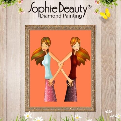 Sophie Beauty New Diy Full Round Diamond Painting Cross Stitch Handwork Embroidery Cute Girl Zodiac Cartoon Mosaic Home Arts Kit
